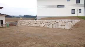 fertige Baggerarbeiten von Thomas Bräuer Erdbau - Steinmauern